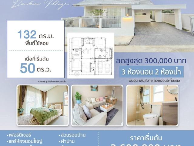 ️ดอนแก้ววิลเลจ 18 Type PLAN B ทำเลแม่สา แม่ริม เชียงใหม่ T. 063 6649