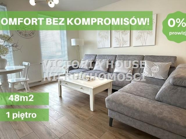 Nowoczesny 2 pokojowy apartament z klimatyzacją i balkonem
