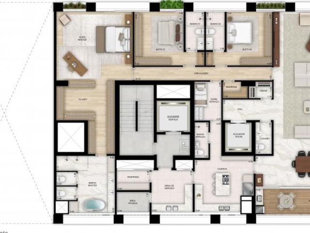 Ecoville Altissimo Padrao Casa Suspensa 10° Andar 309 m² privativo