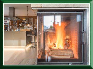 Verlegerviertel - Aufzug, Kamin