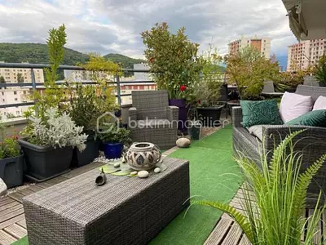Echirolles 38130 Achat / Vente appartement 4 pièces t4 au dernier étage terrasse