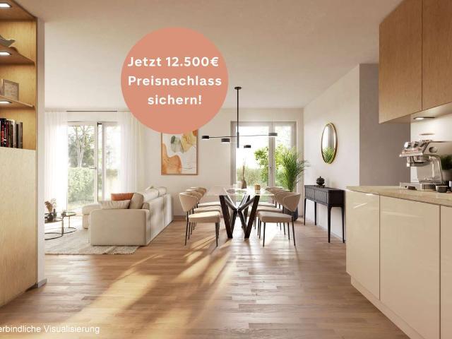 EARLY BIRD AKTION: 12.500 € sparen! 2 Zimmer Wohnung im Erdgeschoss