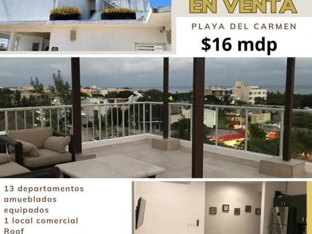 Edificio de departamentos y local comercial en venta en Playa del Carmen