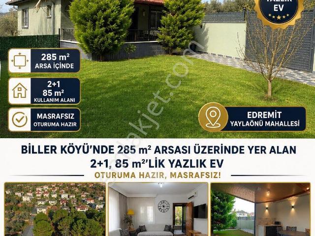 Edremit Biller Köyü’nde 285 M² Bahçeli, Masrafsız 2+1 Köy Evi