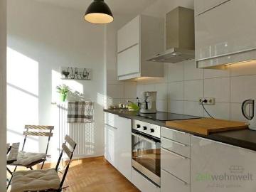 EF0442_M Dresden: Striesen West, möblierte 2 ZKB mit Parkettböden, Balkon, Aufzug, WLAN inklusive