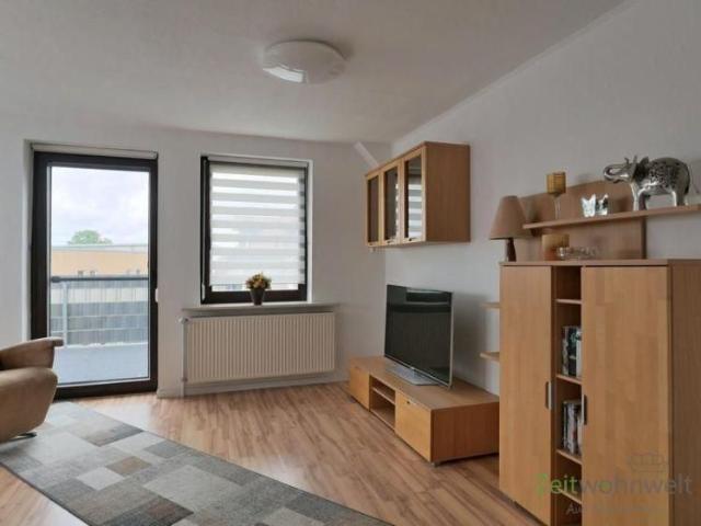 EF1167_M Halle: Diemitz, möblierte Wohnung mit großem Dachbalkon und Klimaanlage
