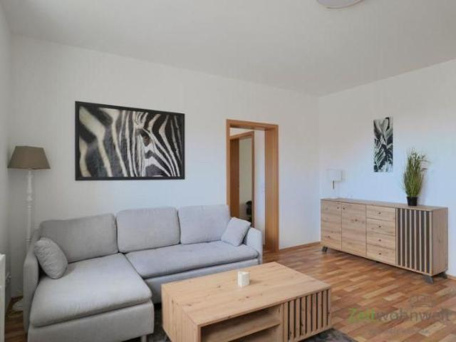 EF1221_M Halle: Trotha, helle, neu möblierte 3 Zimmer Wohnung mit Waschmaschine, WLAN und PKW Stellplatz