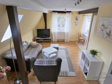EF1337_M Dresden: Briesnitz, geschmackvoll möblierte, preiswerte Maissonette Wohnung mit PKW Stellplatz