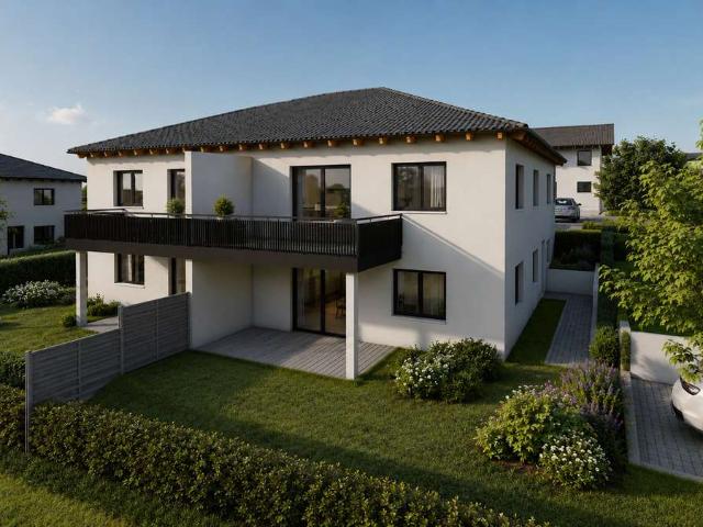 Effizienzhaus 40: 3 Zimmer Neubauwohnung mit Balkon