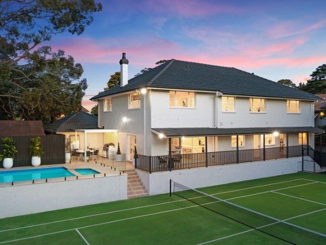 Effortless prestige and luxury, stunning tennis court abode