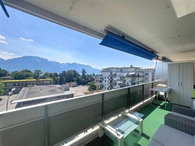 Einzimmerwohnung – 33,5 m² mit großem Balkon und Garagenbox