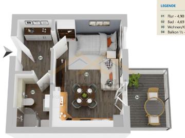 Horst Mariental - Keller, Balkon