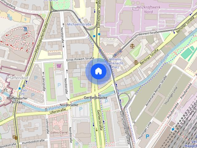 Einziehen wie im Hotel: möblierte 2 Zimmer Wohnung mit Dachterrasse, Zentrum Nord