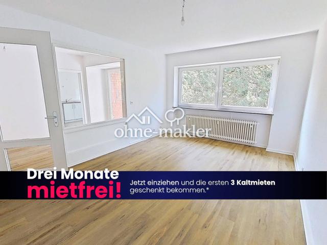 EINZIEHEN UND bis zu 3 NKM SPAREN* Viel Platz zum Wohlfühlen: Charmante 3 Zimmer Wohnung mit Loggia nahe dem Schleiufer