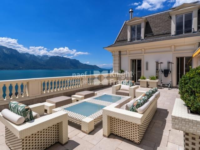 Einzigartige 8,5 Zimmer Penthouse Wohnung mit außergewöhnlicher Aussicht zum Verkauf im Herzen von Montreux