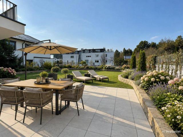 EINZIGARTIGE MIETWOHNUNG, Gartenresidenz in Döbling: 4 Zimmer, 260 m² private Grünfläche & 60 m² Sonnenterrasse