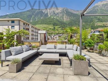 Einzigartige Wohnung mit eigener Terrasse 92 m² im Herzen von Fully