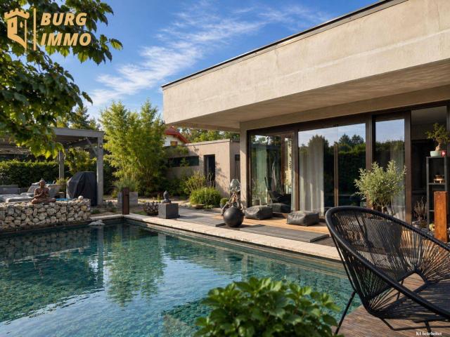 Einzigartiger Design Bungalow mit Schwimmteich & Wellnessgarten nahe dem Neufelder See