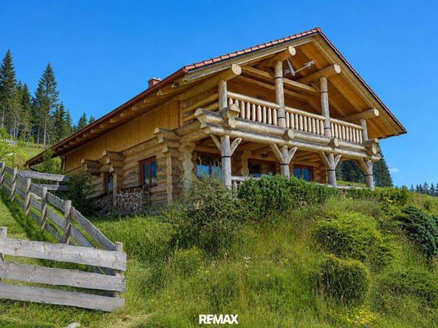 Einzigartiges 160 m² Naturstammhaus mit Veranda und Balkon am Alpl – Ruhe, Panoramablick und Ferienvermietungspotenzial