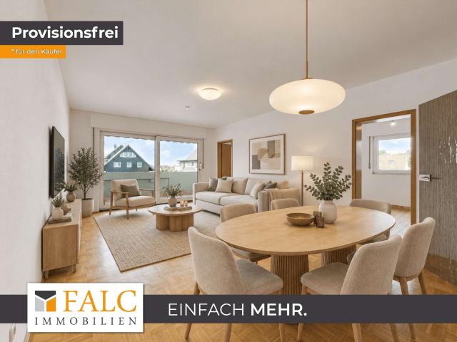 Ein Grundriss, der überzeugt: 4 Zimmer Wohnung mit großem Westbalkon und Stellplatz!