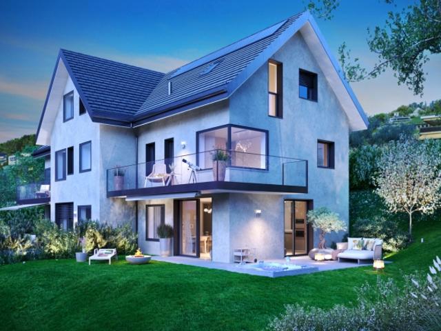 Ein paar Schritte vom Genfer See entfernt, Reihenhaus mit gehobenem Standard, Panoramablick