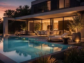 Ein Zuhause wie Urlaub exklusive Designvilla am Waldrand mit Pool | provisionsfrei