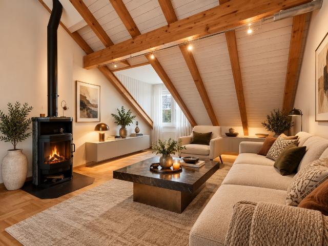 Ein Zuhause zum Verlieben – charmante Dachwohnung mit Sichtbalken