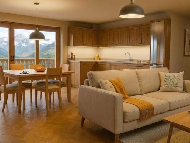 Eine alpine Auszeit, 35 m² grosse XXL Sonnenterrasse LOS 5: Herrliche 4.5 Zimmerwohnung