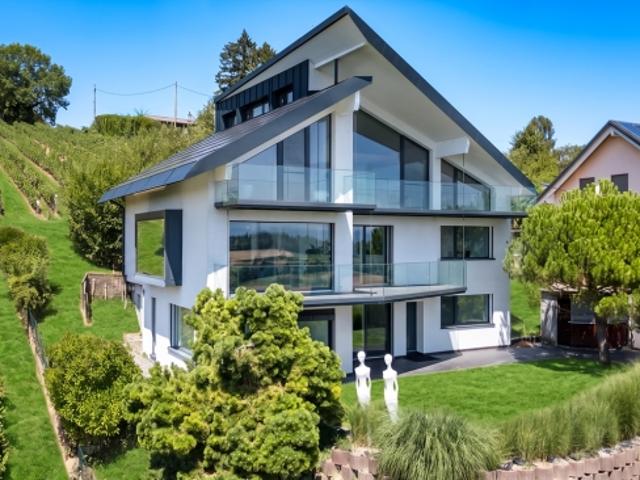 Eine architektonische Signatur mit Blick auf den Genfersee