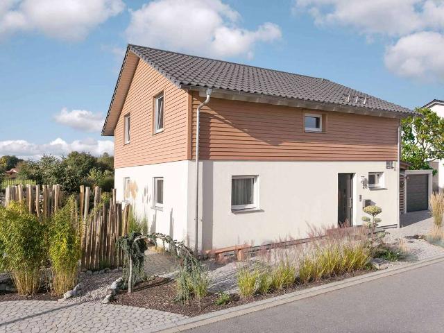 Einfamilienhaus am Feldrand, mit Ausblick
