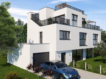 Einfamilienhaus | dachterrasse mit rundumblick | 200 m² wohnfläche | 5 terrassen | garage | eigengarten | schlüsselfertig