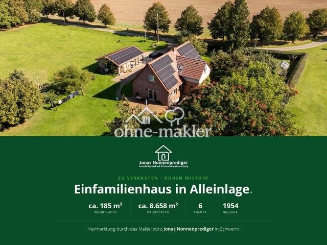 Einfamilienhaus in Alleinlage für den Käufer provisionsfrei