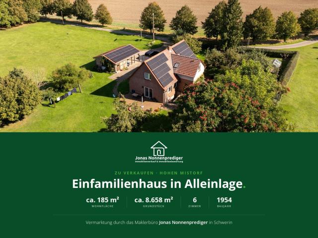 Einfamilienhaus in Alleinlage für den Käufer provisionsfrei