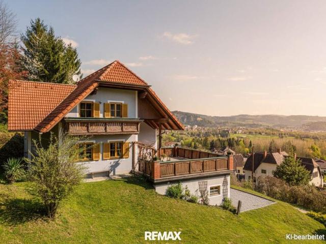 Einfamilienhaus in Maria Lankowitz mit Garage, Terrasse, 2 Balkonen, Fernsicht und großem Grundstück