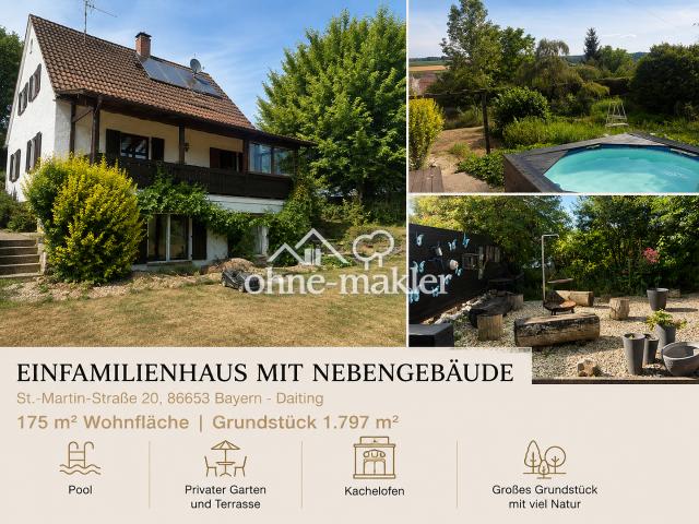 Einfamilienhaus mit Nebengebäude & großem Garten für Naturfreunde