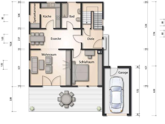 Einfamilienhaus mit Einliegerwohnung zur Renovierung in Vaterstetten