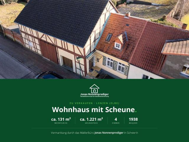 Einfamilienhaus mit Scheune und Garten für den Käufer provisionsfrei
