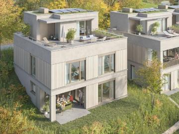 EINFAMILIENHAUS UNTERDORF MÖNTHAL Zeitgemässe Architektur mitten im Grünen