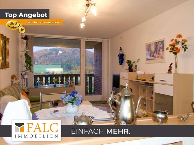 Einfach Mehr: Gepflegte Nichtraucher 2 Zimmer Wohnung, möbiliert, Aufzug, Süd Loggia Balkon