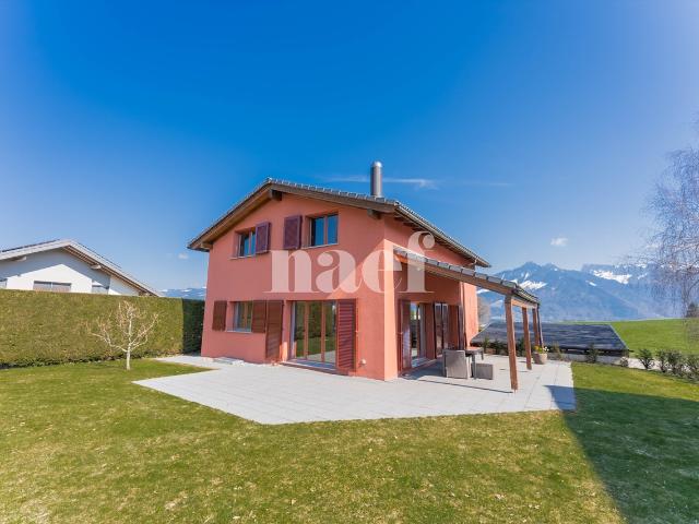 Einstehendes Haus mit 5,5 Zimmern mit Blick auf die Voralpen und den Moléson zum Verkauf in La Tour de Trême