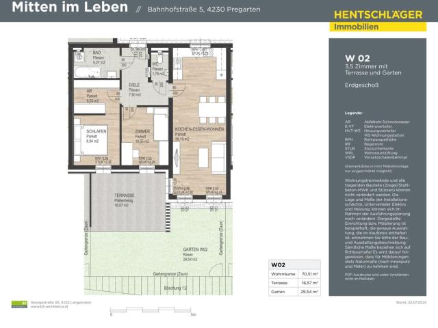 Eigentumswohnung mit Terrasse + Garten Pregarten