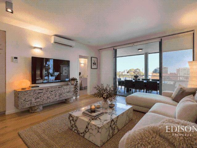 Elevated West Perth Apartment with Wraparound Balcony and Gym Access