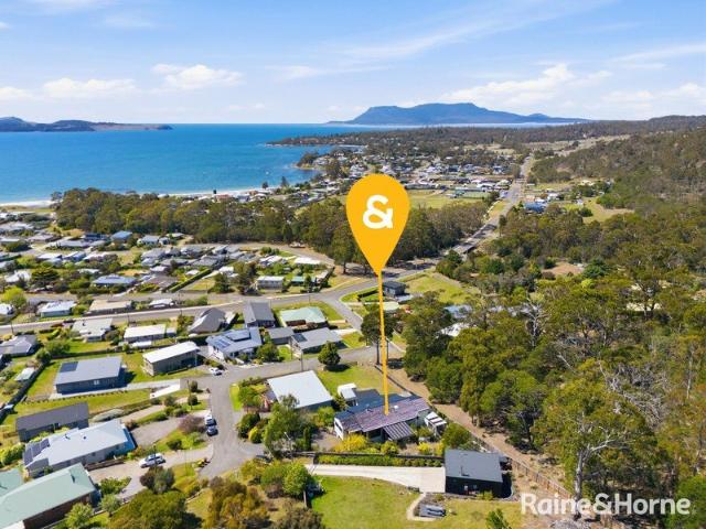 Elevated Coastal Living with Spectacular Views Across Raspins Beach to Maria Island
