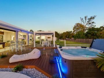 Elegant Acreage Sanctuary Refined Family Living with Resort Style Pool, Grand Shed & Scenic Outlooks