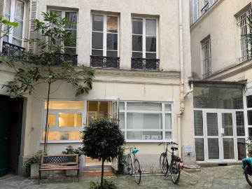Elegant, brand new and quiet one bedroom apartment on Rue d’Enghien, Paris 10th – courtyard level, sleeps up to 4