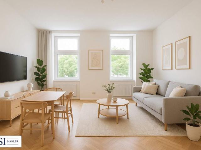 Elegante 3 Zimmer Wohnung mit Parkblick – Erstbezug im revitalisierten Altbau