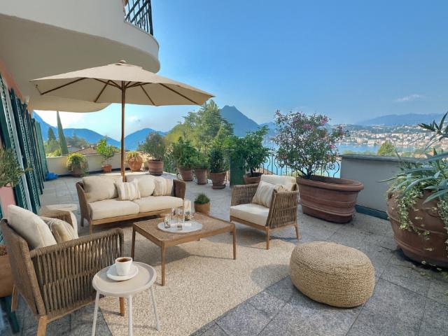 Elegante 3.5 locali con vista lago