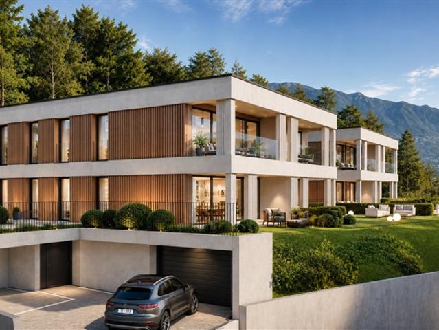 Elegante Vezia 3,5 Zimmer mit offenem Blick und Garten