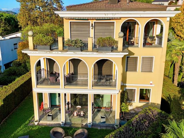Elegantes Apartment mit privatem Garten in Montagnola zu verkaufen