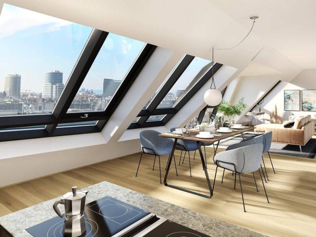 Elegante Dachgeschoßwohnung in 1020 Wien: 5 Zimmer, Terrasse und vollsaniert!
